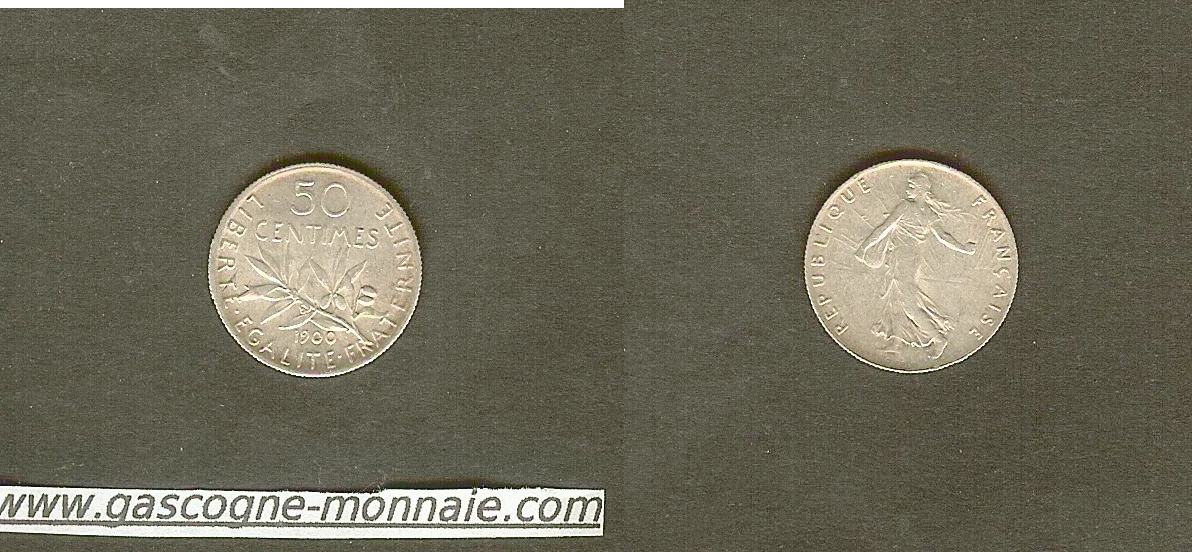 50 centimes Semeuse 1900 Paris SUP+